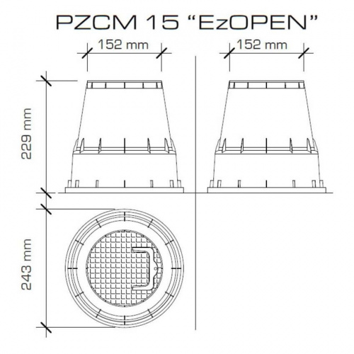 Короб PLAST PROJECT PZCM RN25 Юниор круглый (двухместный)